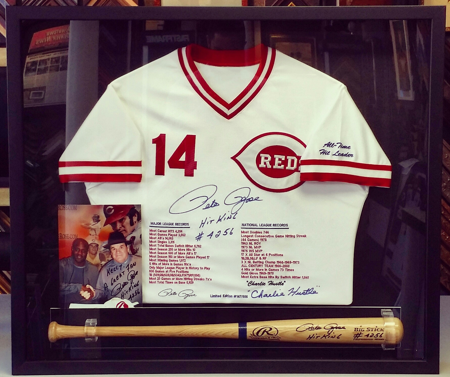 Custom Framed Pete Rose Baseball Jersey Denver – 5280 Custom Framing
