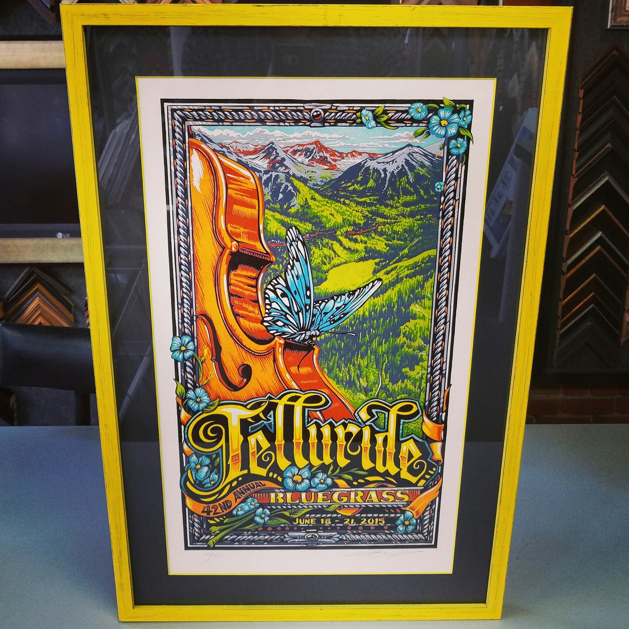 Telluride Blue Grass Custom Framed Print 