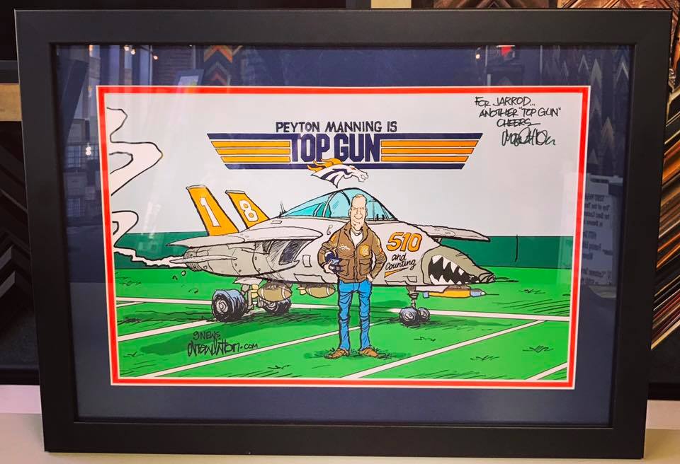 Peyton Manning Top Gun by Drew Litton