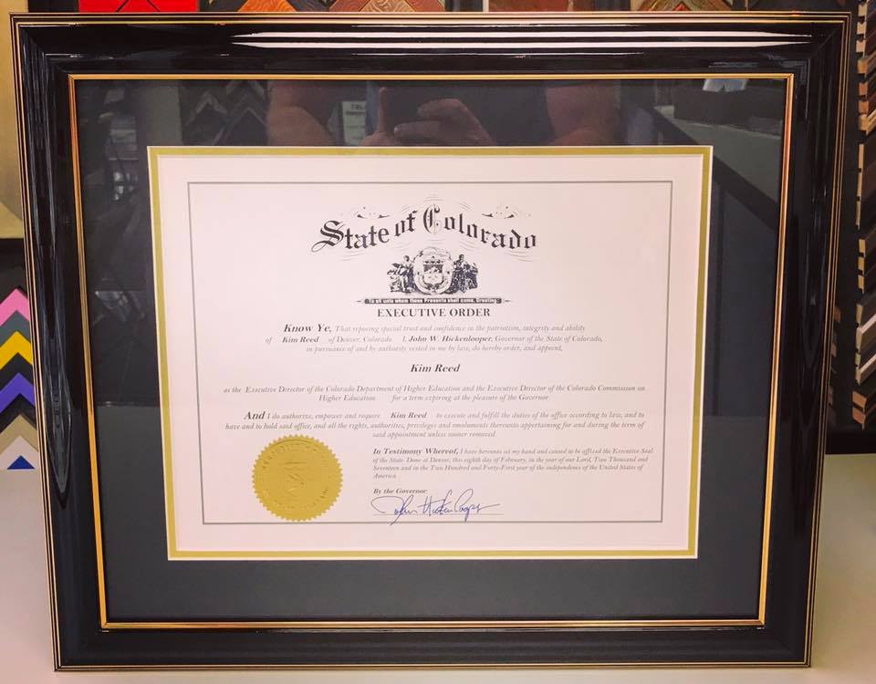 Certificate & Diploma Framing Denver 
