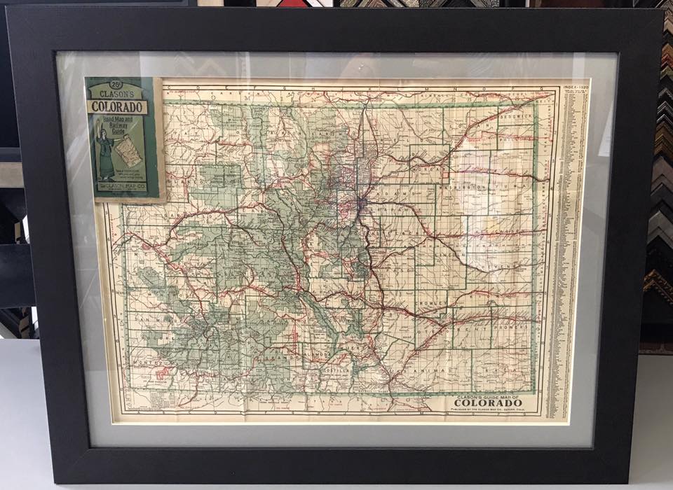 Custom Map Framing Denver