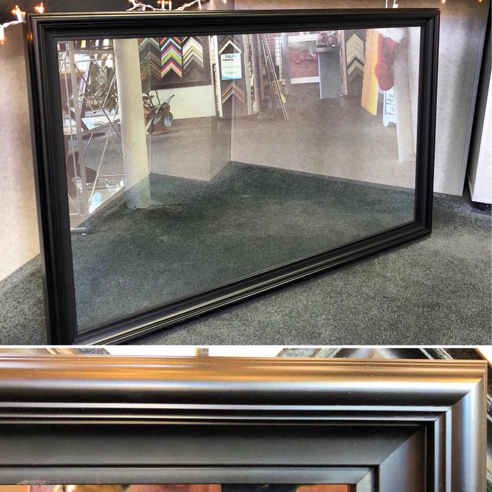 Flatscreen TV & Two-Way Mirror Framing