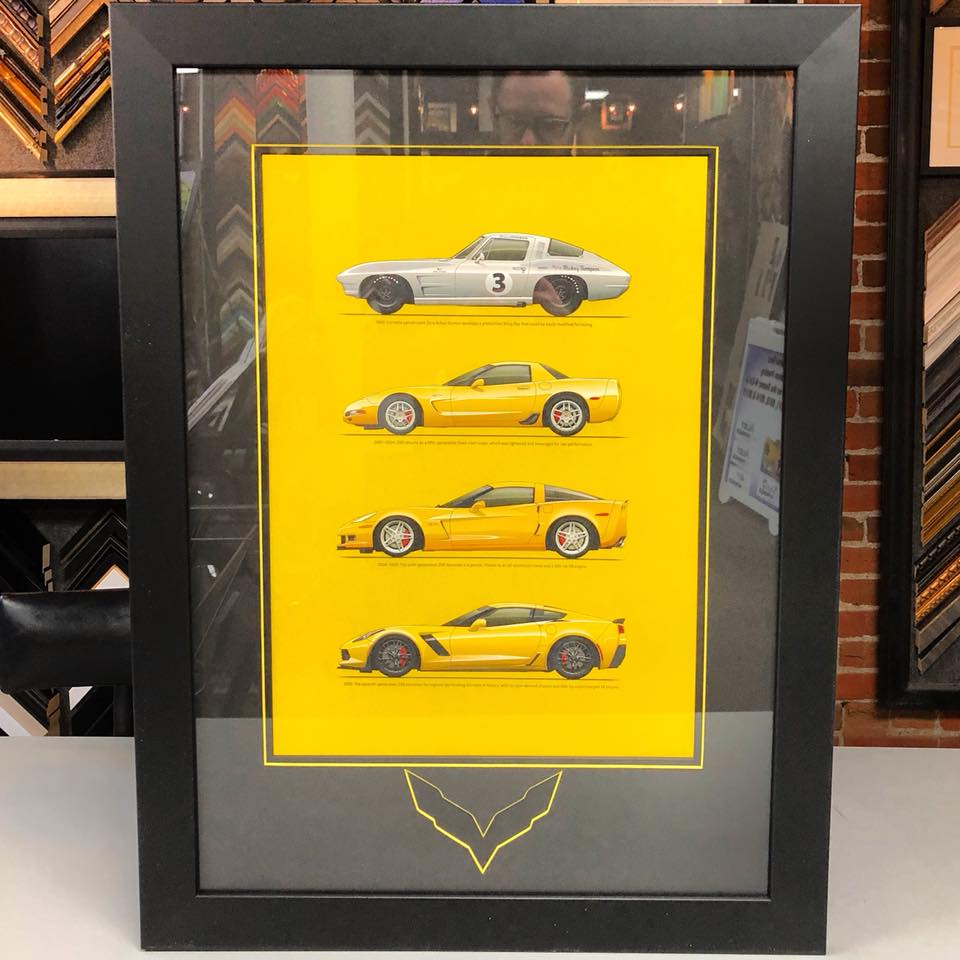 Custom Framed Corvette Print 