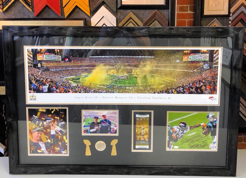 Custom Framed Denver Broncos Super Bowl 50 Collage 