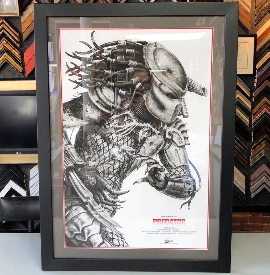 Custom Framed Predator Mondo Art 