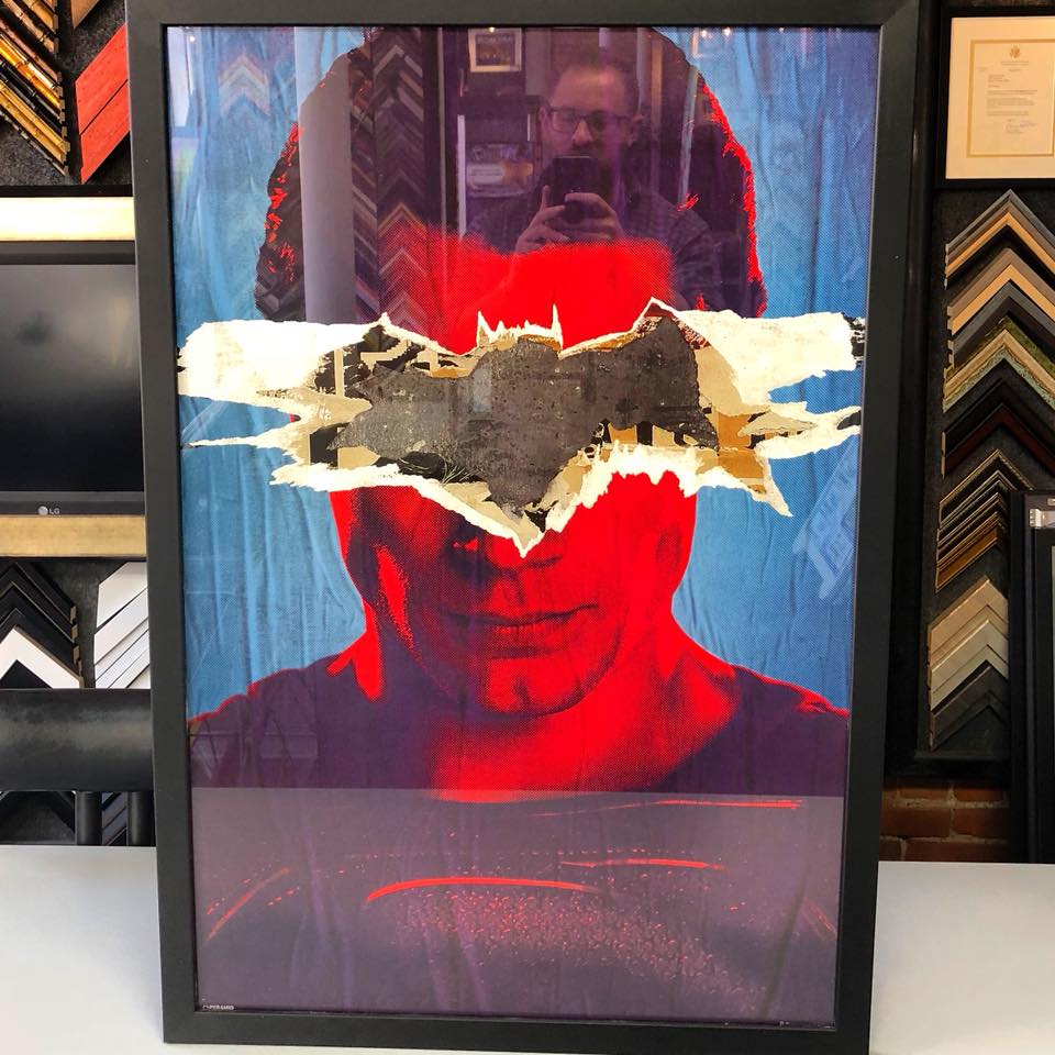 Batman v Superman Custom Framed Poster 