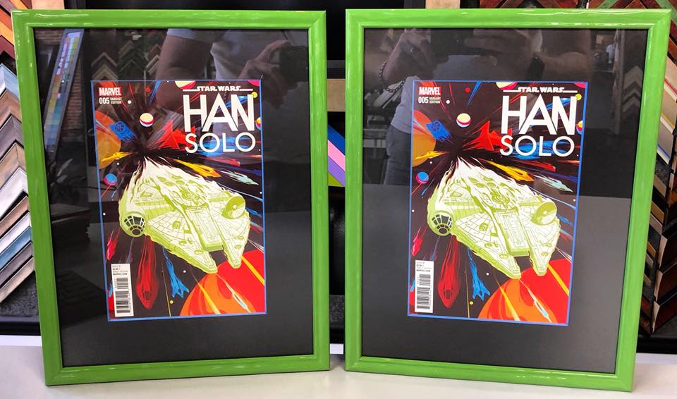 Custom Framed Han Solo Comic Books 