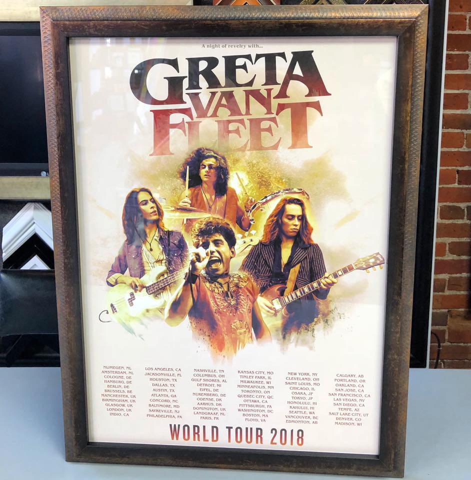Greta Van Fleet Framed Concert Poster 