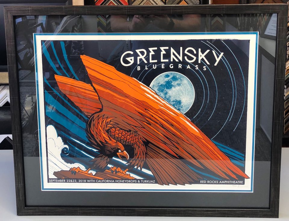 Greensky Bluegrass Red Rocks Framed Print